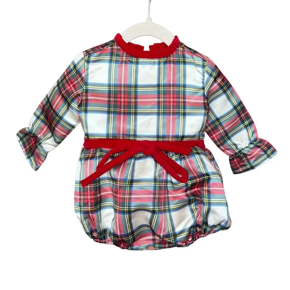 Henry Duvall HAZEL BUBBLE TOWNSEND TARTAN Baby Size 0-6 Months‎ Christmas Plaid